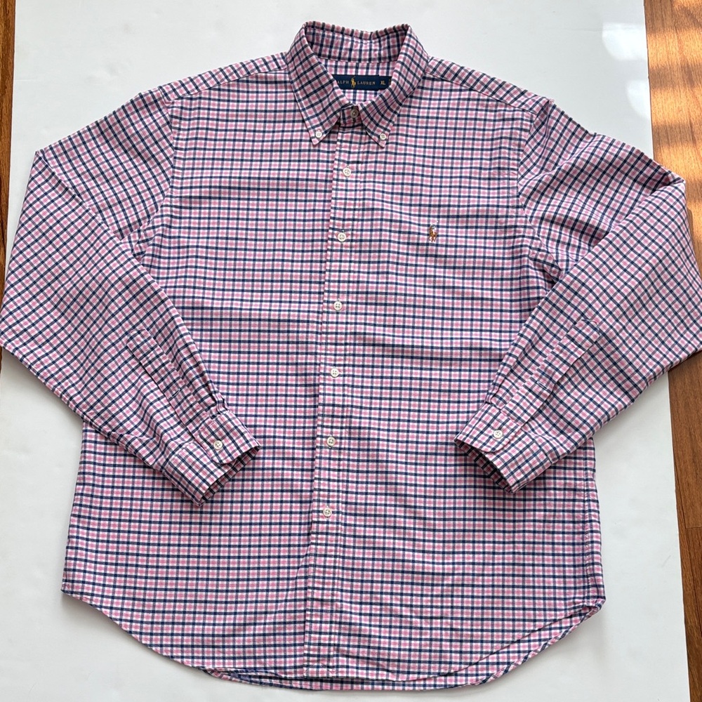 Ralph Lauren Blue Label Pink and Blue Checkered Shirt